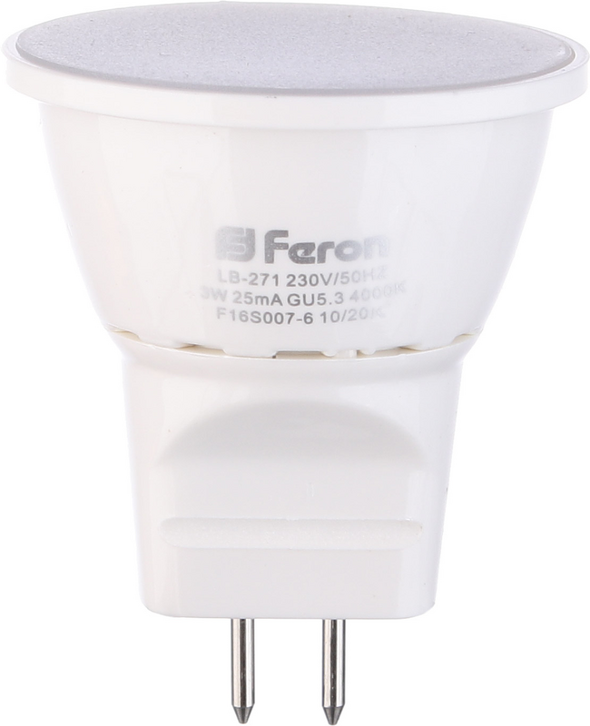 Лампа світлодіодна Feron (2000255527961) 3Вт, GU5.3, 4000K